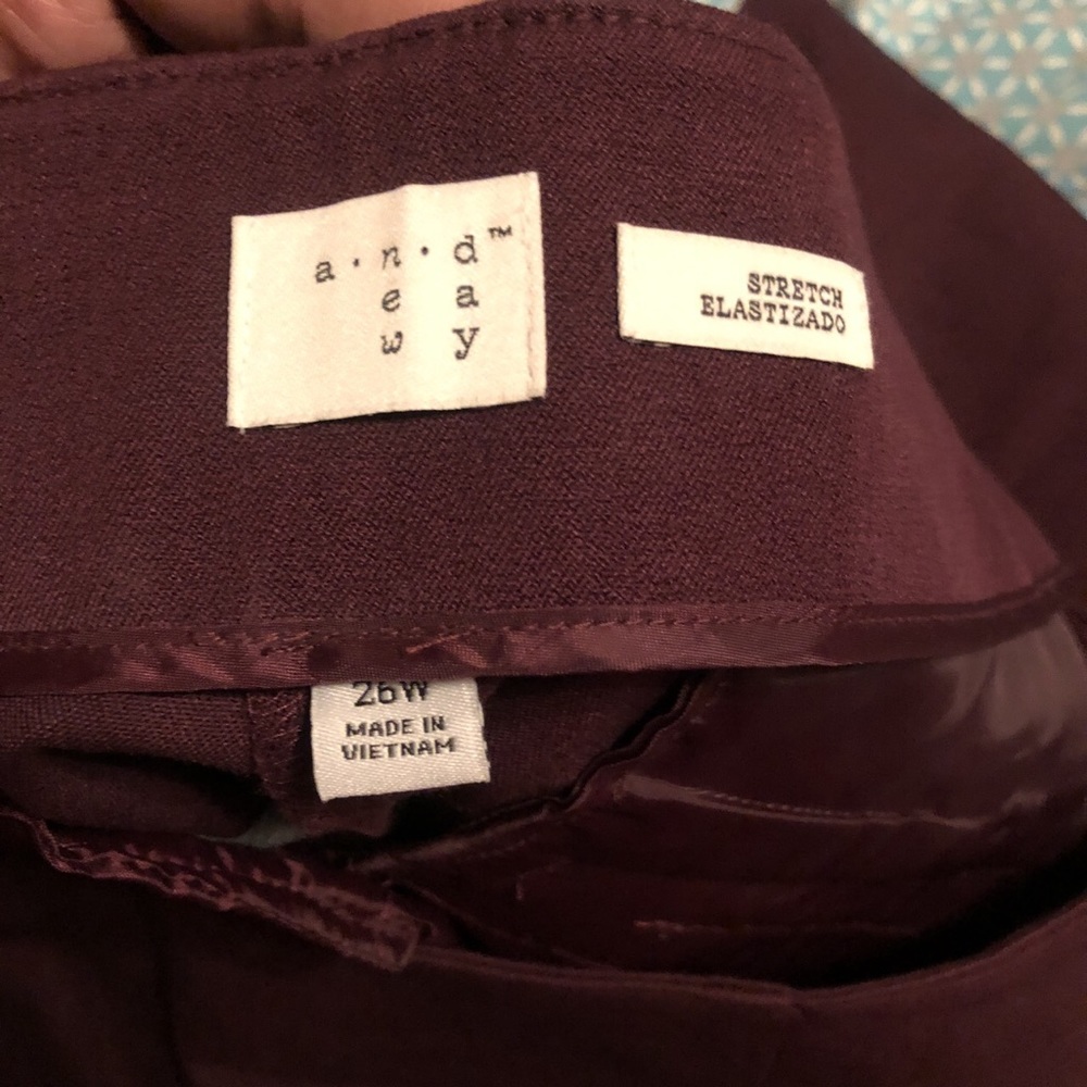 Burgundy pants